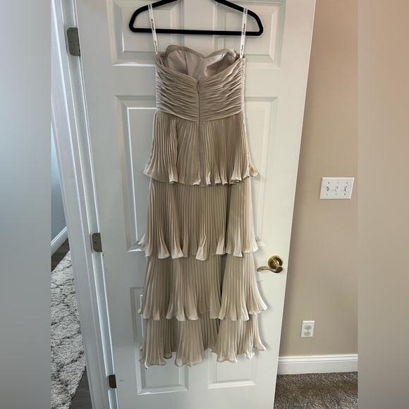 JJs House Strapless Sand Layered Dress - Picture 2 of 7